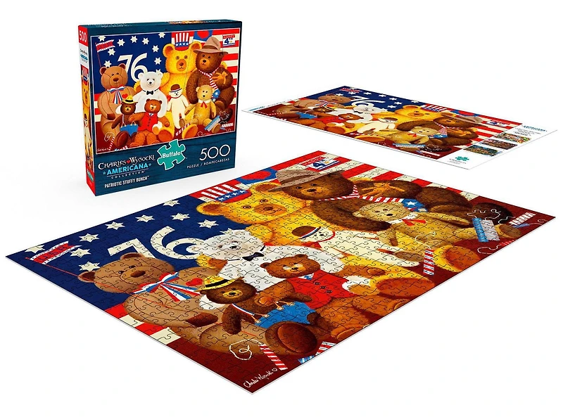 Buffalo Games - Le puzzle Americana Collection - Patriotic Stuffy Bunch - en 500 pièces