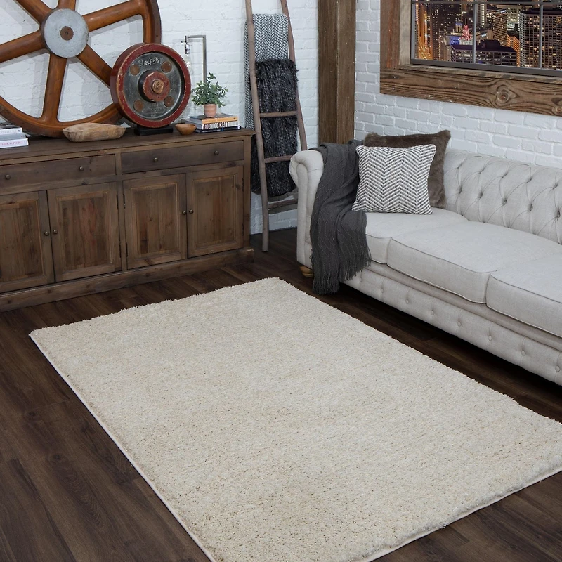Hometrends Gray Willow Creek Polyester Area Rug