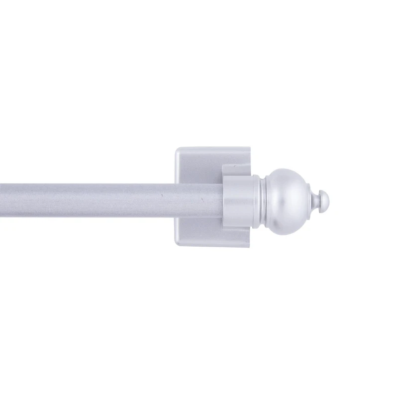 Mainstays Magnetic Rod 16-28" Satin Nickel Finish, 7/16 in. Diameter, Nickel