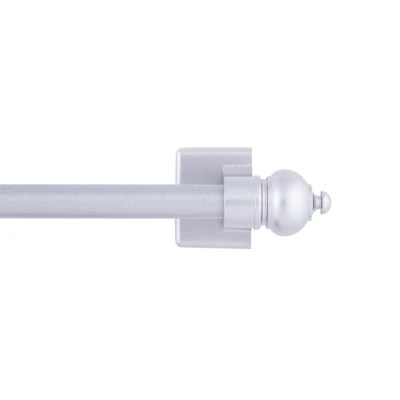 Mainstays Magnetic Rod 16-28" Satin Nickel Finish, 7/16 in. Diameter, Nickel