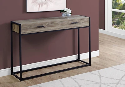 Monarch Specialties Accent Table, Console, Entryway, Narrow, Sofa, Storage Drawer, Living Room, Bedroom, Metal, Laminate, Brown, Black, Contemporary, Modern