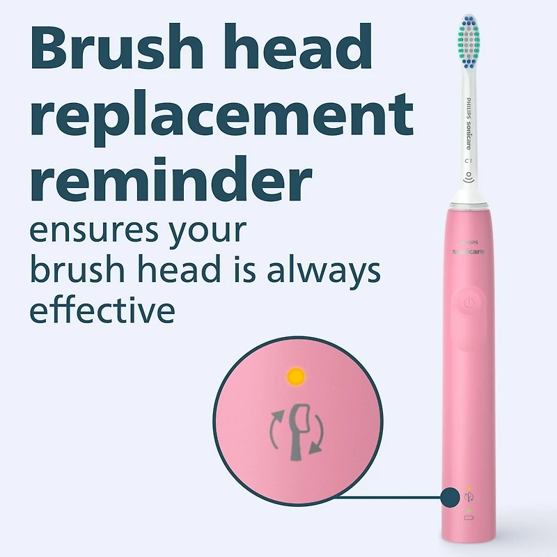 Philips Sonicare 3100 Power Toothbrush, Rechargeable Electric Toothbrush with Pressure Sensor, Deep Pink HX3681