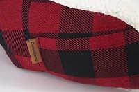 Canadiana Plaid/Faux Sherpa Reading Cushion