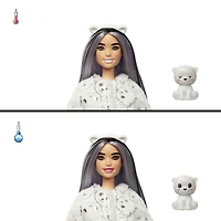 Barbie Cutie Reveal Éclat de flocon de neige Poupée, ours polaire