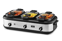 TRU Triple Slow Cooker with Locking Lids