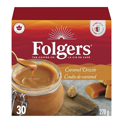 Folgers Coulis de Caramel Capsules de Café K-Cup 30 Capsules