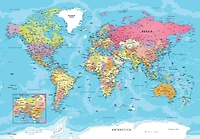 Map of the World Shaped Tin 550 Piece