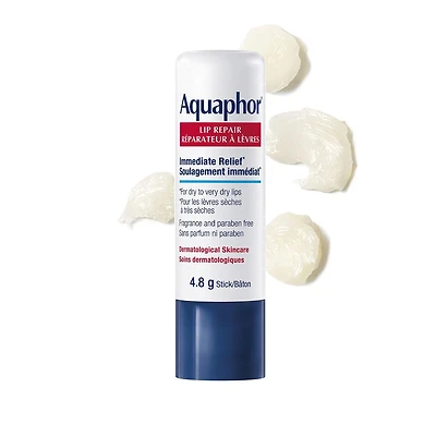 Aquaphor Bâton de Réparation pour Lèvres Sèches, Gercées et Craquelées 4.8g baton