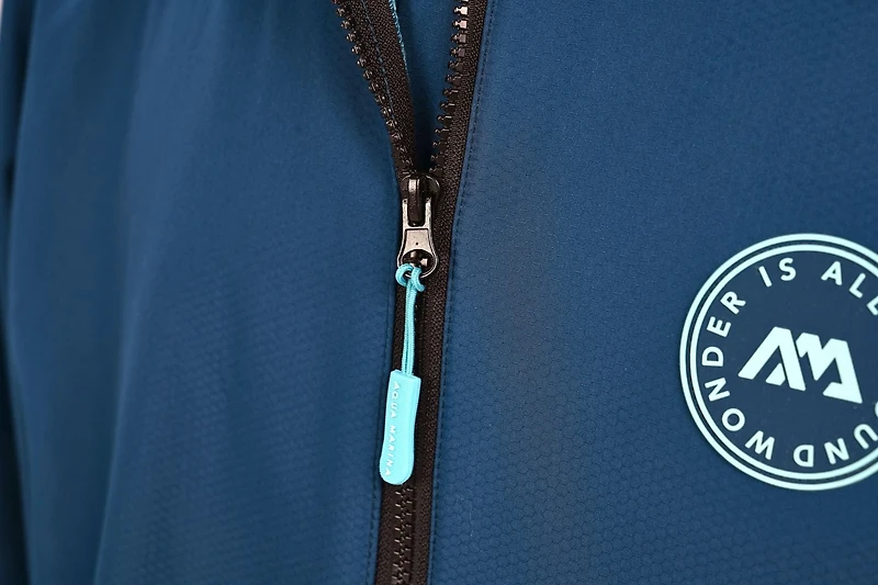 Aqua Marina - Water-repellent Thermal Poncho (Navy) - Medium