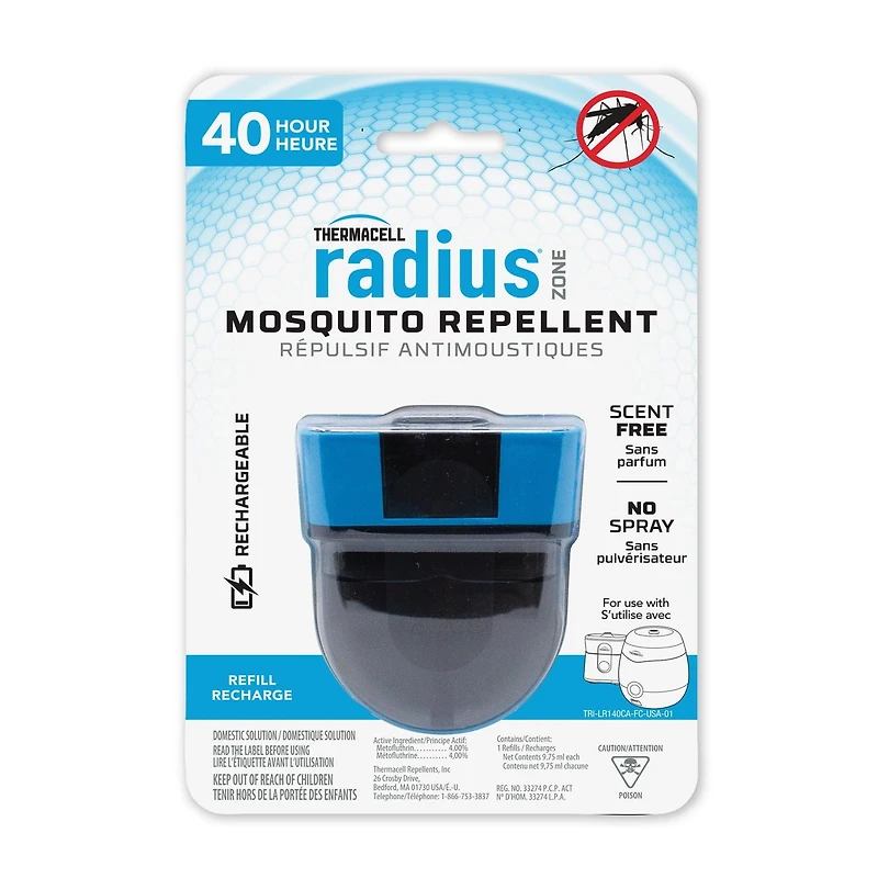 Thermacell Mosquito Repellent, Rechargeable Refills – 40 Hours