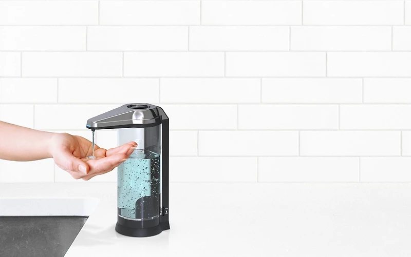 Better Living Products 70181 TOUCHLESS XL Hands Free Automatic Soap and Sanitizer Dispenser Black and Stainless Steel