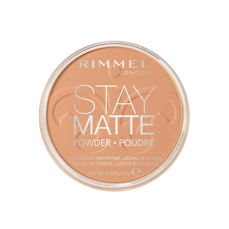 Rimmel Stay Matte Pressed Powder, lightweight, creamy texture, high coverage, long-lasting shine control for up to 5H,100% Cruelty-Free
