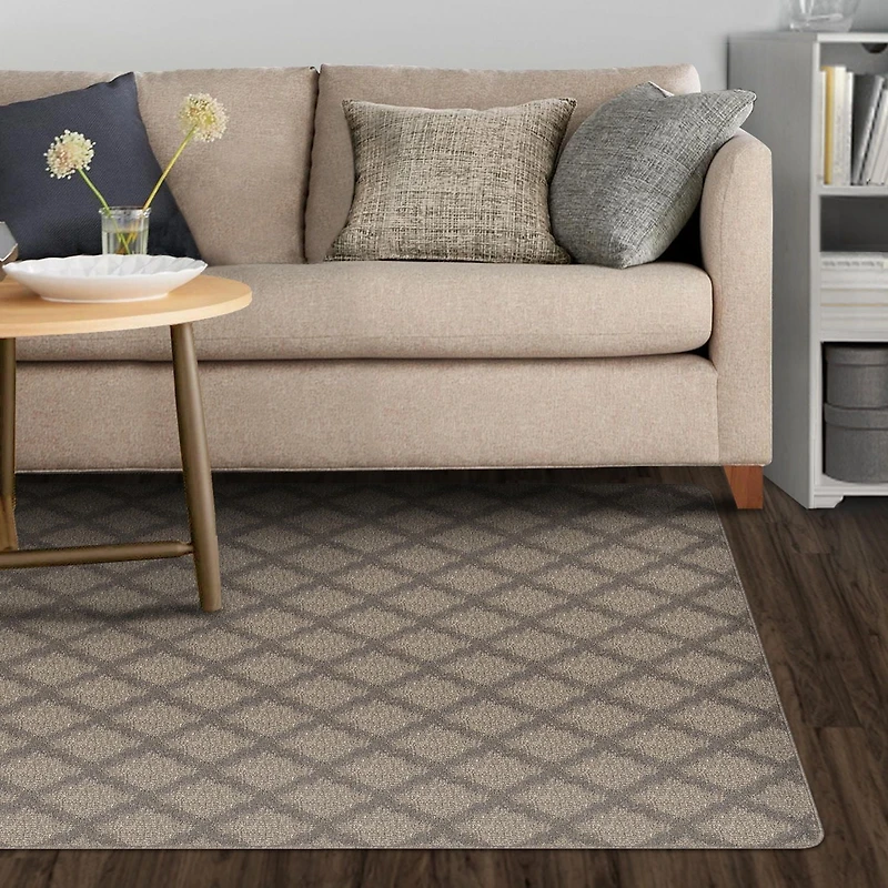 Tapis Stampford Gris de 4 pi x 6 pi Tapis Mainstays Stampford Gris de 4 pi x 6 pi