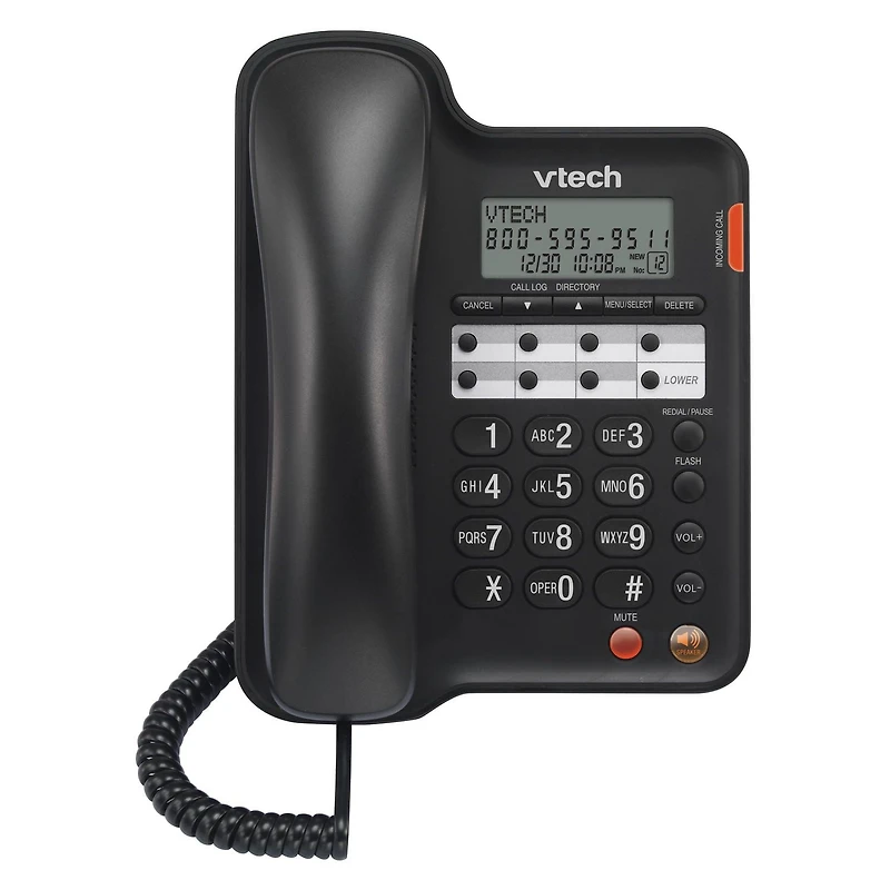 VTech Haut-parleur mains libres à cordon avec afficheur CD1153-BK - Noir CD1153-CID