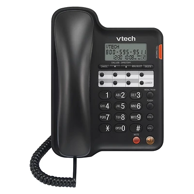 VTech Haut-parleur mains libres à cordon avec afficheur CD1153-BK - Noir CD1153-CID
