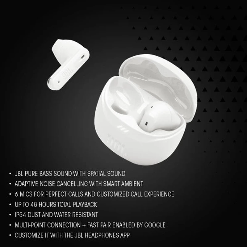 JBL Tune Flex 2 True Wireless Noise Cancelling Earbuds - Black