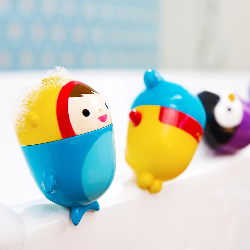 Munchkin CleanSqueeze™ Jouet de bain anti-moisissure Squirts, pingouin/morse, paquet de 2