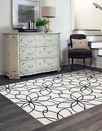 ECARPET Washable Floral Area Rug & Runner for Bedroom, Living Room, Kids Hallway