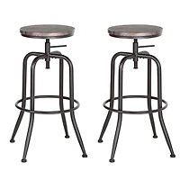 Ensemble de 2 tabourets de bar Homy Casa à hauteur réglable pour tables de bar et cuisines