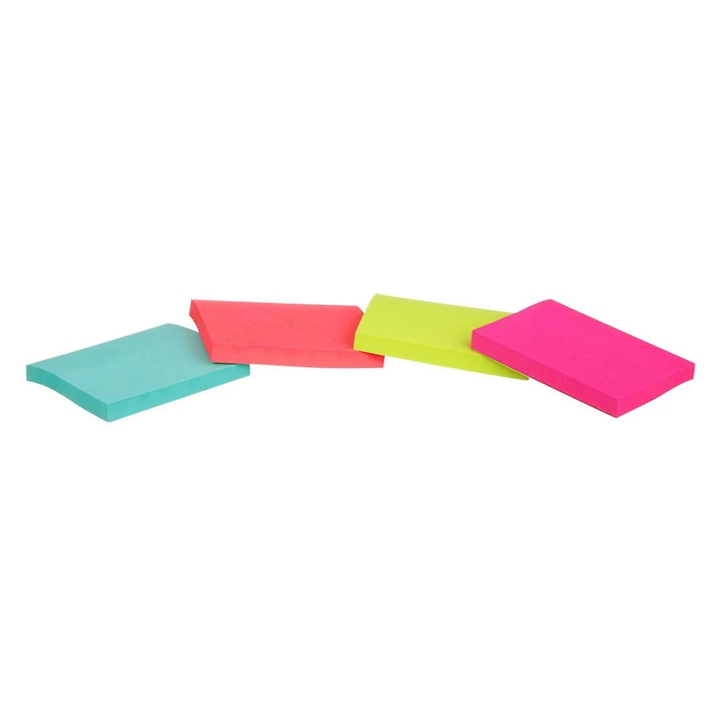 Post-it® Notes 653-4-N, Cape Town Collection, 4 Pads/Pack, 50 Sheets/Pad, 1-3/8 in x 1-7/8 in