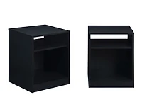 Mainstays Open Shelf Nightstand, Set of Two, Black