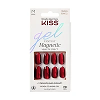 KISS Gel Fantasy Magnetic - Fake Nails - BeatBelles - Oval - Short - 28 count, KISS Gel Fantasy Magnetic