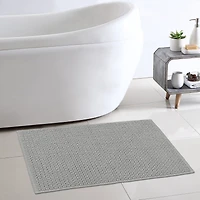 Better Homes & Gardens Signature Soft Looped Bath Mat, Soft Silver, 20" x 34", 100% Cotton, 20"x34"