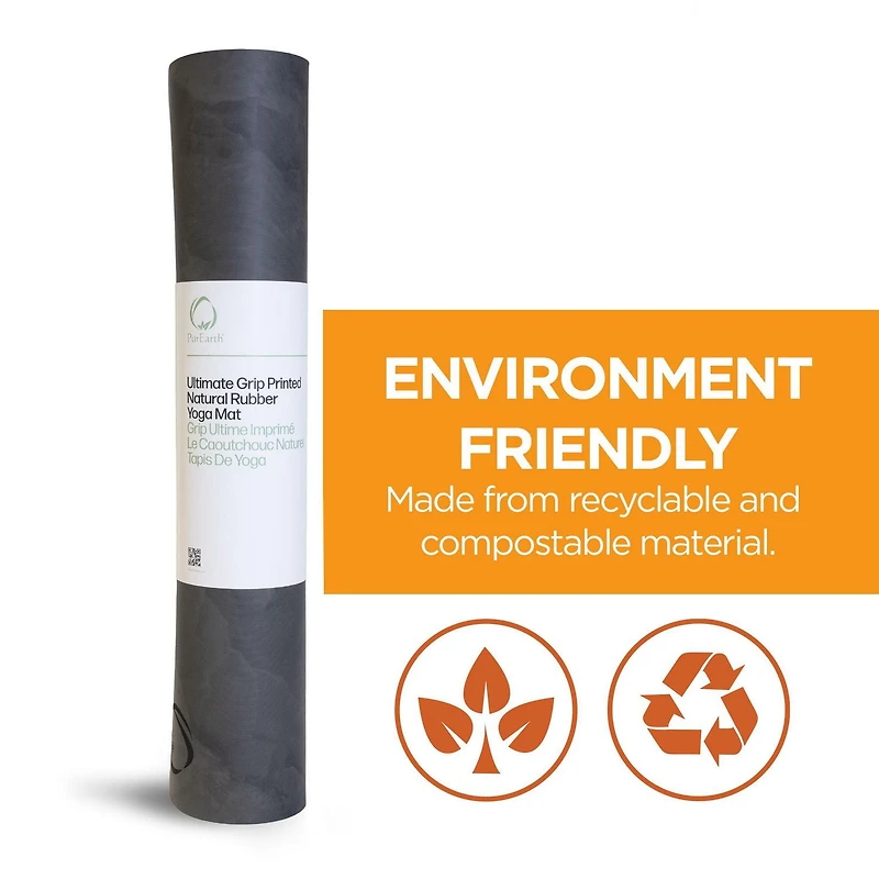 Tapis de yoga en caoutchouc PU imprimé