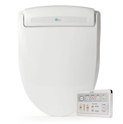 Siège de bidet Supreme Electric pour toilettes rondes en blanc