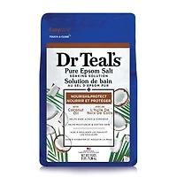Dr Teal's Solution de bain au sel d'epsom pur, Nourrir et Protéger avec de L'huile De Noix De Coco, 1.36 kg