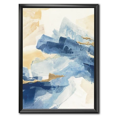Designart Metallic Gold Indigo II Framed Wall Art