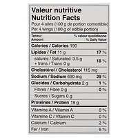Ailes de poulet au poivre et sel marin La Cage 550g