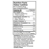 TRISCUIT, Garden Vegetable Crackers, Light and Crispy Texture, 185 g
