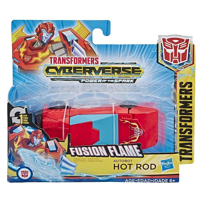 Transformers Cyberverse, figurine Action Attackers Autobot Hot Rod à conversion 1 étape
