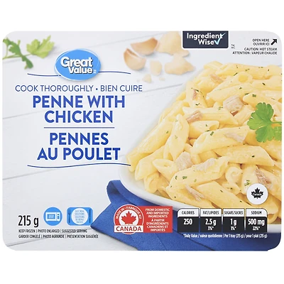 Pennes au poulet Great Value 215 g