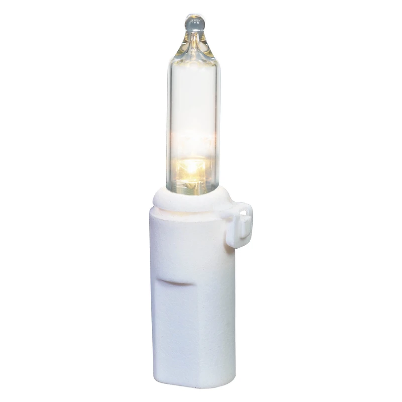 Holiday Time 100-Count Warm White LED Glass Mini Christmas Lights, with White Wire