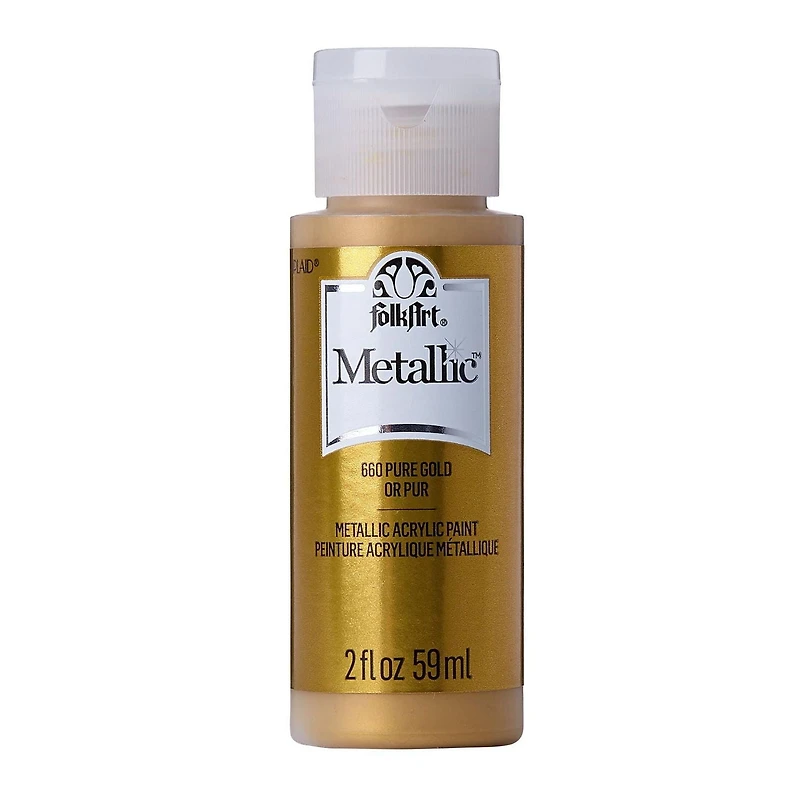 Folkart Metallic Acrylic Paint Pure Gold, FolkArt Metallic Paint