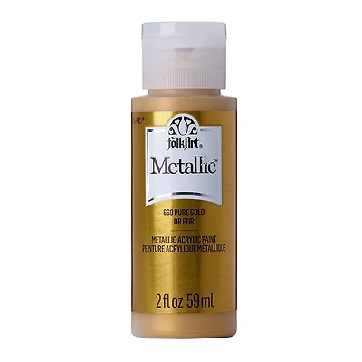 Folkart Metallic Acrylic Paint Pure Gold, FolkArt Metallic Paint
