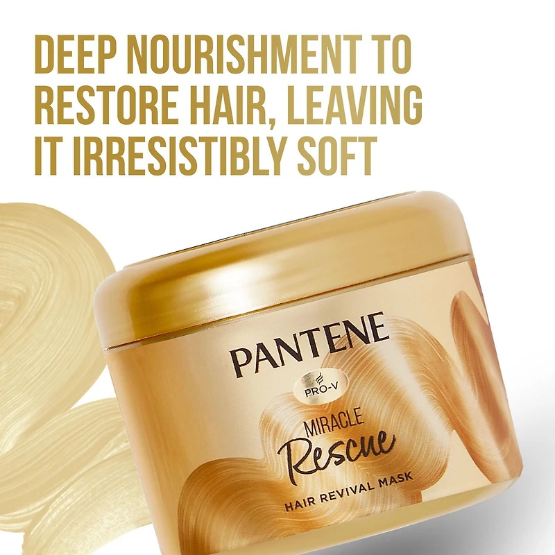 Pantene Hair Mask, Deep Conditioning Hair Mask for Dry Damaged Hair, Miracle Rescue, 190ML