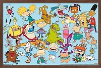 Nickelodeon Characters Wall Poster, 14.725" x 22.375" Framed