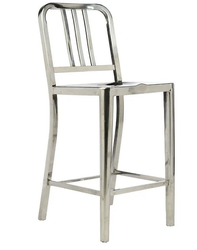Navy Stool 26" in polished