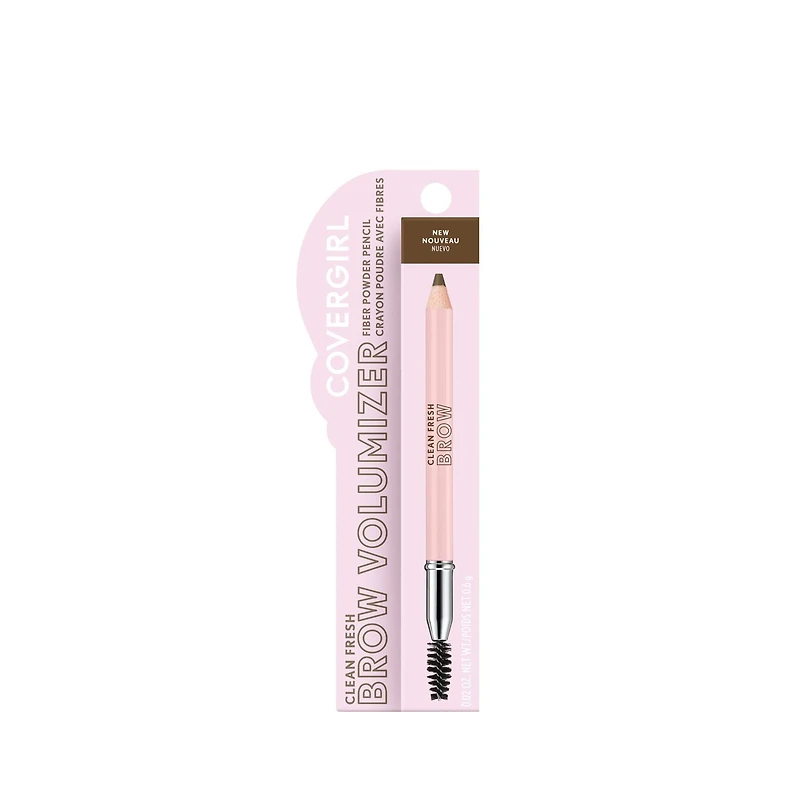 Clean Fresh Brow Eyebrow Pencil, Long-Lasting, Natural Looking, Vegan Formula, Easy to Apply, Eyebrow Pencil with Brush, Dual-ended brow pencil