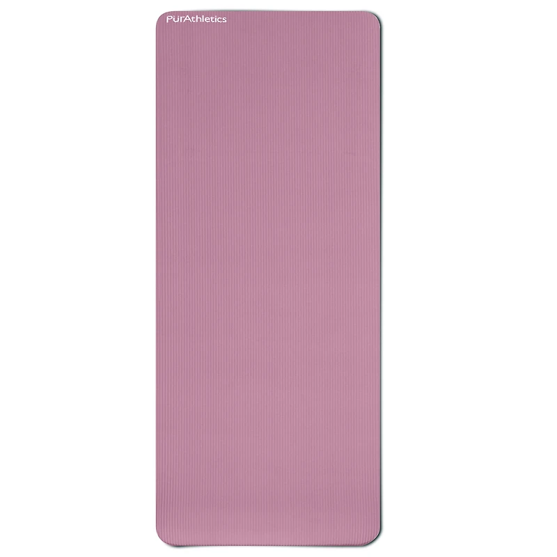 PurAthletics Extra Thick and Long NBR Mat - Dusty Rose