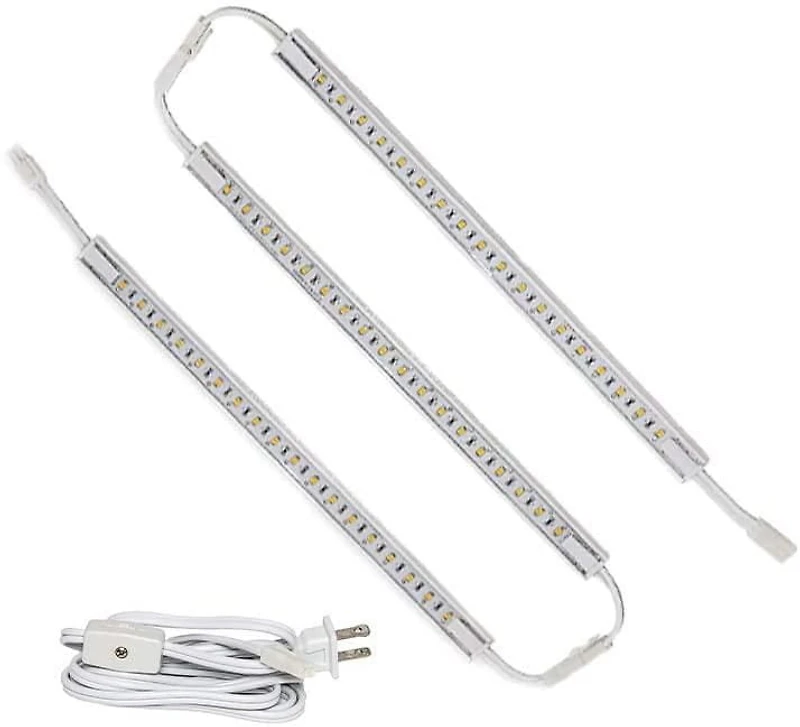 Luminaires ultra mince de sous cabinet, ensemble de 3, 3000K, se branche à une prise