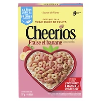 Cheerios à la Fraise et à la Banane, Céréales à  Base de Grains Entiers 317g