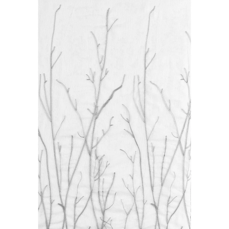 Safdie & Co. Rideau Branches Brodées 84L Gris Clair