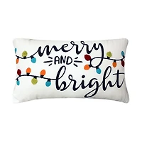 Holiday Time  Merry & Bright Decorative Cushion