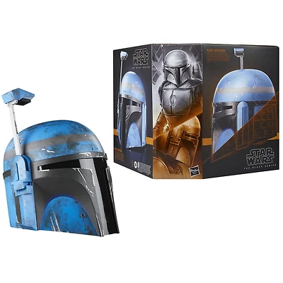 Star Wars The Black Series, casque électronique premium Axe Woves, Star Wars: The Mandalorian, article de cosplay pour adulte