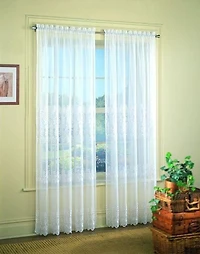 918 Lorraine Rod Pocket Rideau de dentelle brodée