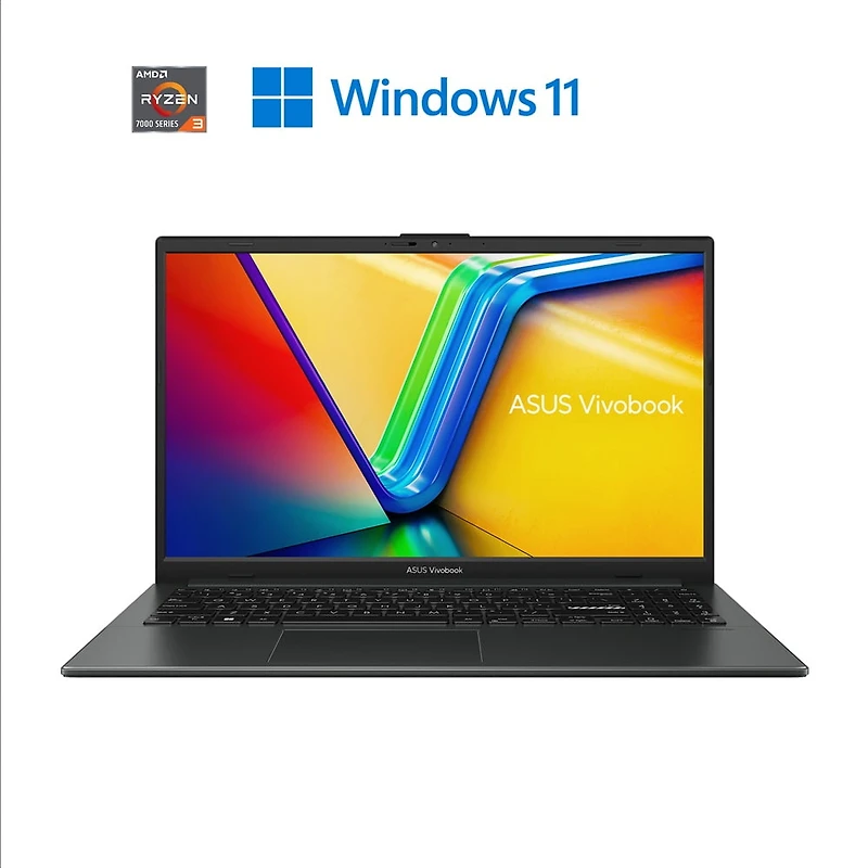 Asus Vivobook Go 15 15.6' FHD Laptop, AMD Ryzen 3 7320U, 8GB LPDDR5, 256GB SSD, AMD Radeon Graphics 8 Go, 256 Go, carte graphique AMD Radeon